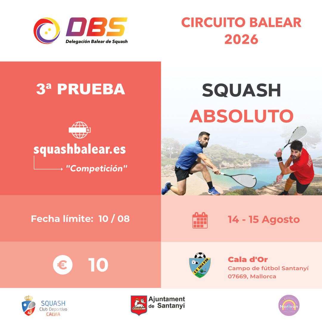 Ranking Balear Squash 📊 Ranking Balear Squash Mayo / Junio 2025